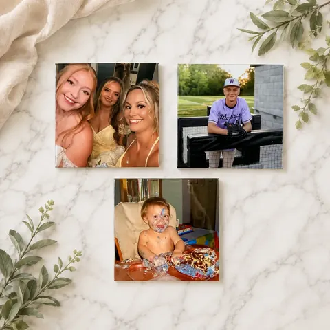 3 Pack - 2.5" x 2.5" Square Magnets