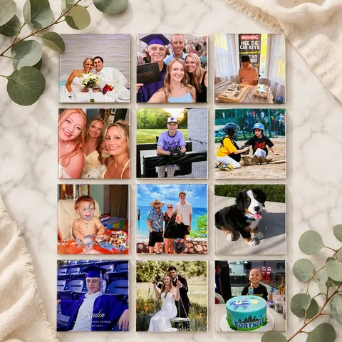 12 Pack - 2.5" x 2.5" Square Magnets